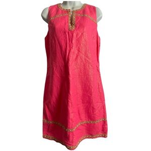 Vineyard Vines Shimmer Linen Tunic Dress Size 2